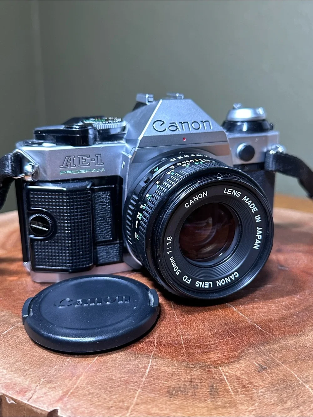 Canon AE-1 Program 35mm SLR with 50mm f/1.8 Lens – Fully Functional